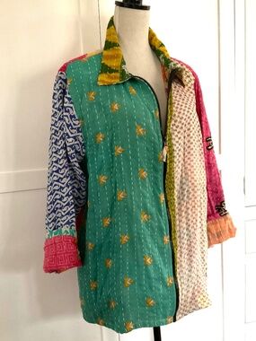 MULTI PRINT ARTIST BOHO JACKET BOLD AND BEAUTIFUL M/L 12/14 NWOT